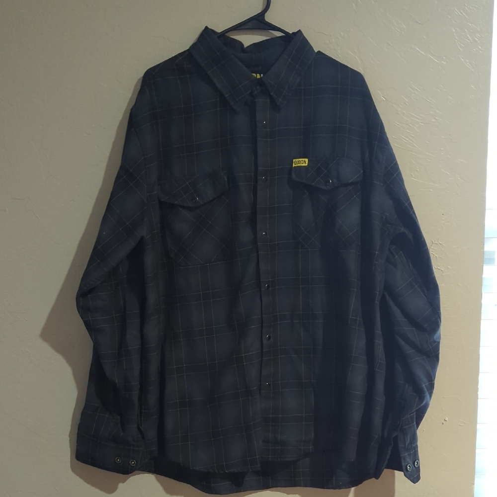 Black Plaid Button-Up Shirt